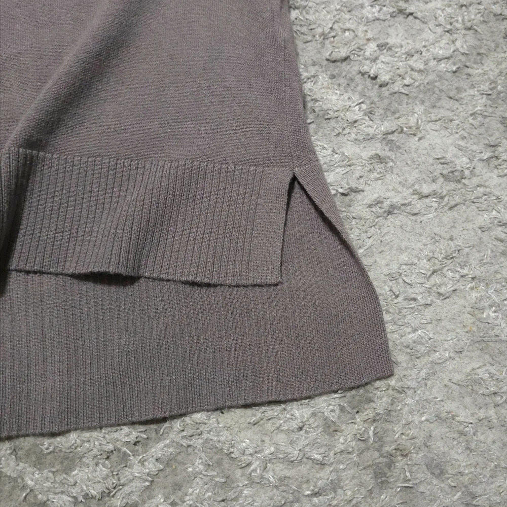 DEVOTION BY CYRUS Long Sleeve Mock Neck Colorblock High Low Pullover Sweater, S - Picture 12 of 14